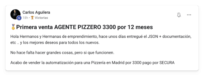 Victoria de un alumno de MonetizIA Masters #003