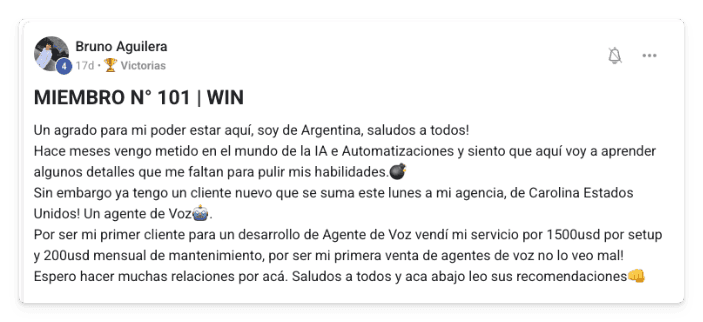 Victoria de un alumno de MonetizIA Masters #004