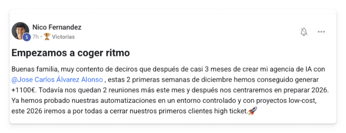 Victoria de un alumno de MonetizIA Masters #005