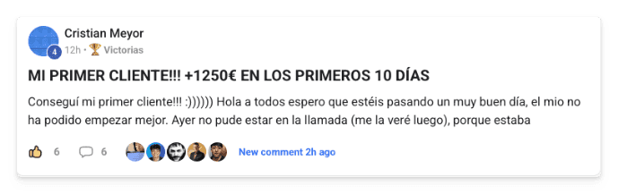 Victoria de un alumno de MonetizIA Masters #008