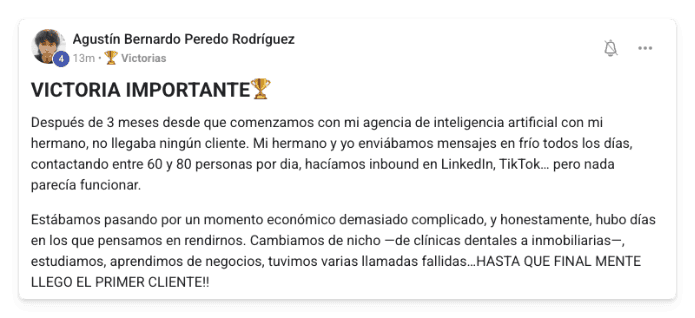 Victoria de un alumno de MonetizIA Masters #030
