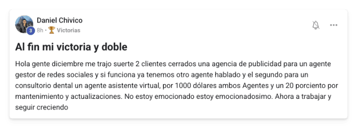 Victoria de un alumno de MonetizIA Masters #034