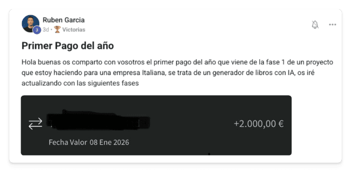 Victoria de un alumno de MonetizIA Masters #037