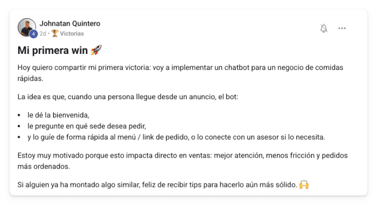 Victoria de un alumno de MonetizIA Masters #039