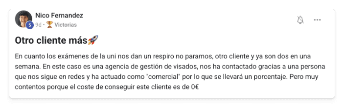 Victoria de un alumno de MonetizIA Masters #042