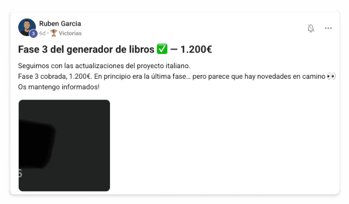 Victoria de un alumno de MonetizIA Masters #043