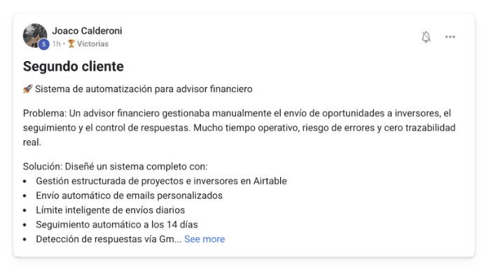 Victoria de un alumno de MonetizIA Masters #047