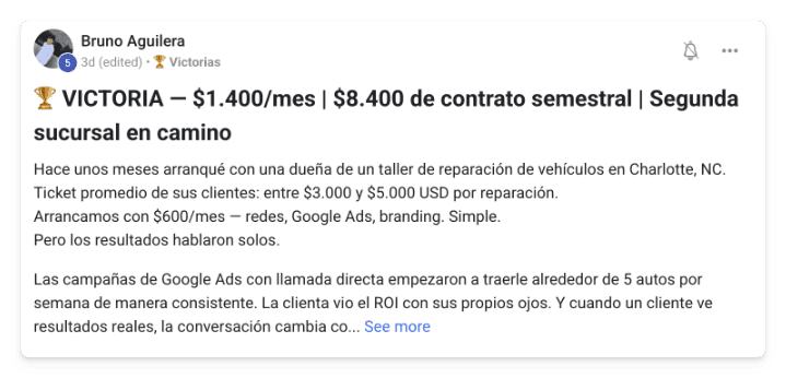 Victoria de un alumno de MonetizIA Masters #056